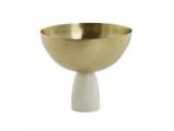 Lene Bjerre, Ellivia, Skål, Guld, Hvid, Metal/Marmor, Ø:12 x H:11,8 cm