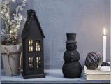 Lene Bjerre, Seholia, Lyshus, Sort, Polyresin, H:28 x B:9 x L:9 cm