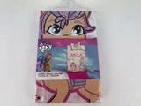 Et pakket My Little Pony-sengesæt med en stor tegneseriefigur af en pony og et billede af hele sengetøjets design på forsiden.