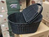 Lauvring, Rosy, Kurv, Sort, Polyrattan, H:23 x Dia:37 cm