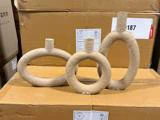 3 stk. Ring vaser i sand fra Columbine