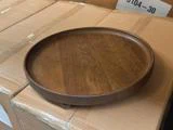 OYOY, Inka, Round, Wood Tray, Brun, 100% Ask, Dia: 30 x H:4,7 cm