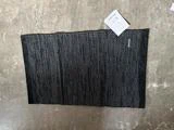 Rug Solid, Tæppe, Sort, Læder, B:60 x L:90 cm