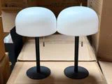 2 stk. Trådløse LED bordlamper Inkl. fjernbetjening i sort fra Nordic Flame