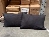 2 stk. Linen puder i sort hør fra Södahl