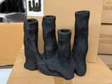 Mette Ditmer, ART PIECE, Four, Lysestage, Sort, Stone resin, B:9,5 x L:18,5 x H:18 cm