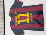 Signeret Neymar Barcelona trøje i ramme