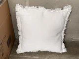 Lene Bjerre, Fioelle, Pude, Hvid, 100% Bomuld, B:50 x L:50 cm