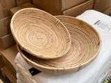 House Doctor, Chaka, Bakker, Natur, Rattan, Sæt af 2 stk., H:6,5xDia:32 cm x H:9,5xDia:40 cm