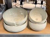 4 stk. SAND GRAIN skåle i kit stentøj fra Mette Ditmer