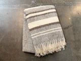 Silkeborg Uldspinderi, Danaja 0164, Plaid, Grå, Hvid, Brun, 100% Wool, B:130 x L:200cm