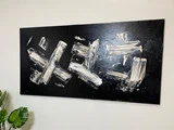 Originalt Maleri: Less is more #57" 200 x 100 cm fra Jacob Lund Art