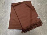 Amanda/Arequipa plaid i brun i 100% ren babyalpaca fra Silkeborg Uldspinderi