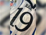 #19 Juul-Sandbergs matchworn trøje fra OB - FC Midtjylland den 19. september