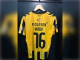 #16 Abdul Moros trøje i str. L fra AC Horsens - AGF 20. september