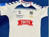 #9 PATRICK MORTENSEN (STR. L) MATCHWORN SPILLERTRØJE FRA AGF-VEJLE (3. APRIL 2022)