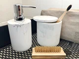 Marmia dispenser og krukke fra Lene Bjerre - H16 & 10 cm.