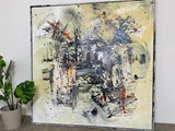 Originalt maleri Painting: "Made With Anonym #2" 150 x 150 cm fra Jacob Lund Art