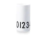 Design Letters, lille vase med tal fra, hvid, 8,5 x 15 cm
