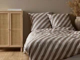 Södahl, Diagonal Taupe sengetøj, 140x200, beige