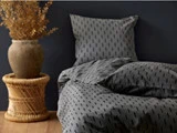 Södahl, Graphic grey sengetøj, 140x200, grå