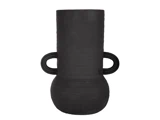 Holmen, Tino, Vase, Sort, Terrakotta, H:37,5 x B:22,5 x L:30 cm