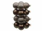 Edelweiss, Julekugler, Beige, Taupe, Glas, Sæt af 16 stk., Dia:8 cm