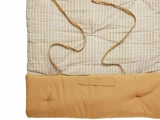Lene Bjerre, Ivenne, Madras, Okker, Hør, Bomuld, Polyester, L:120 x B:60 cm