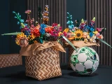 Kæmpe buket af LEGO-blomster bygget af Medianos eksperter til fordel for Tjeles Venner