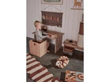 OYOY, Leo Larve, gulvtæppe, uld, bomuld, råhvid/karamel, H40 x W180 cm