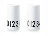 2 stk små vaser med tal fra Design Letters