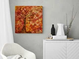 LIVETS TRÆ - ORIGINALT MALERI 50CM X 50CM - BYMALUE (Normalpris kr. 1600)