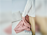 La Paz plaid i farven Rose Sand fra Silkeborg Uldspinderi