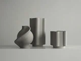 Louise Roe, Funki, Rounded, vase, sanded grey, Ø: 21 cm H: 34 cm