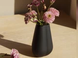 Cooee Design, Clover, Vase, Sort, Keramik, H:11 x Dia:7 cm