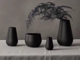 Cooee Design, Clover, Vase, Sort, Keramik, H:11 x Dia:7 cm