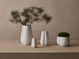 Cooee Design, Clover, Vase, White, Keramik, H:18 x Dia:11,5 cm