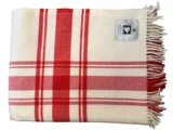 Silkeborg Uldspinder, Maria 5148, Plaid, Rød, Hvid, 100% Uld, B:130 x L:190cm