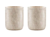 2 stk. Opbevaringskrukker i marmor fra Nicholas Vahé