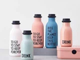 Drikkeflaske og thermoflaske i nude fra Design Letters