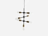 House Doctor, Molecular lampe, sort/messing, jern/messing, l: 36 cm w: 36 cm h: 57 cm
