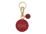 Design Letters, HOME nøglering, rød, 100% messing, d: 5 cm