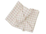OYOY, Grid dug, Offwhite/red, bomuld, H200 x W140 cm