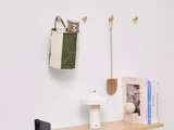 OYOY Living, Kara, Opbevaringskurv, Råhvid, Grøn, Bomuld, polyester, Sæt af 2 stk., H:22 x Dia:18 cm