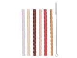 OYOY Mini, Mellow, Sugerør, Multi, Silikone, Sæt af 6 stk., H:16 x B:1 x L:1 cm