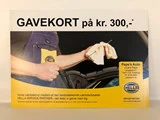 Gavekort 300 kr til Papes auto i Feldborg