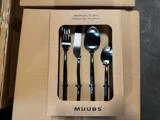 Muubs, Bestiksæt, Gunmetal, 16 dele, Rustfrit stål, L:25 cm 