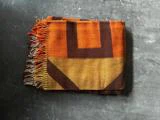 Silkeborg Uldspinderi, Nels 1117, Plaid, Brun, Orange, 100% Merino wool, B:130 x L:190 cm