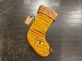 Løve julesok i mustard bomuld og nylon fra OYOY