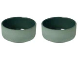 2 stk. Jade green PISU #06 skåle i keramik fra LOUISE ROE - Ø15xH7